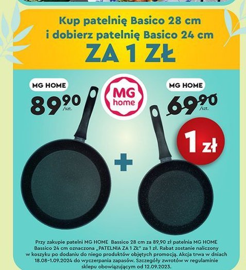 Patelnia basico 28 cm Mg home promocja