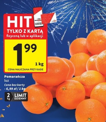 Pomarańcza luz promocja w Intermarche