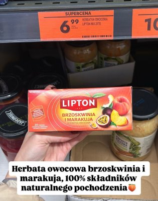 Herbata owocowa brzoskwinia i marakuja Mix  promocja w Biedronka