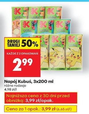 Napój Kubuś 3x200ml promocja w Biedronka