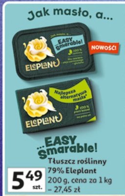 Masło roślinne Eleplant różne rodzaje promocja w Auchan