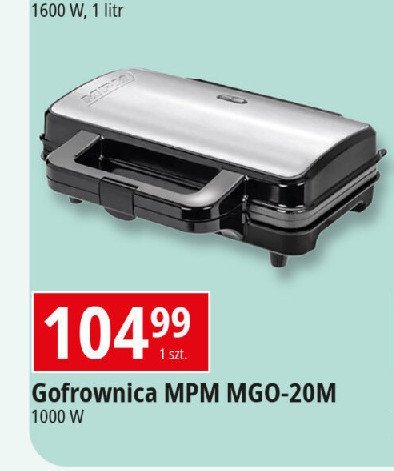 Gofrownica mgo-22m xl Mpm product promocja w Leclerc