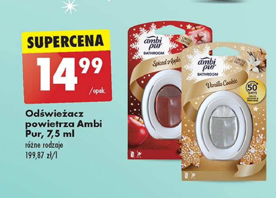 Odświeżacz powietrza spiced apple Ambi pur bathroom promocja