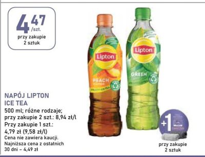 Napój  Ice Tea różne rodzaje Lipton promocja w Stokrotka