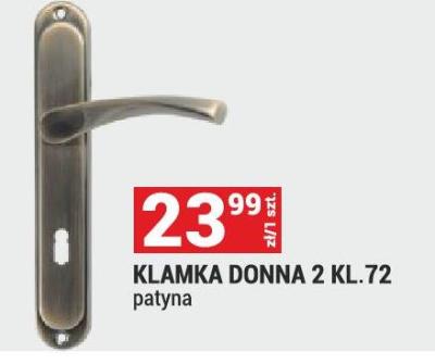 Klamka KLAMKA DONNA 2 KL.72 patyna promocja w Merkury Market