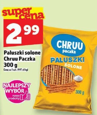 Paluszki solone Chruu Paczka 300 g promocja w TOPAZ