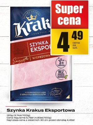 Szynka Krakus Eksportowa promocja w Supeco