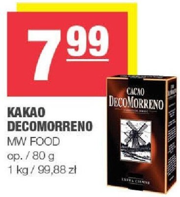 Kakao Decomorreno MW FOOD promocja w SPAR