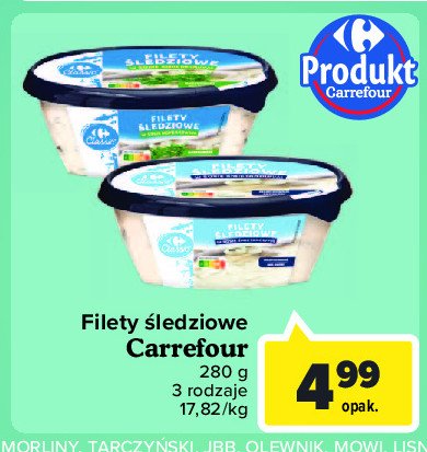 Filety śledziowe w sosie śmietanowym Carrefour promocja