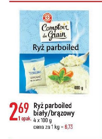 Ryż biały długoziarnisty Wiodąca marka comptoir de grain promocja