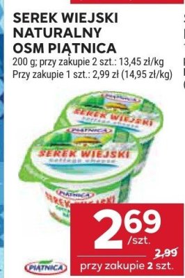 Serek wiejski naturalny OSM Piątnica 200g promocja w Stokrotka