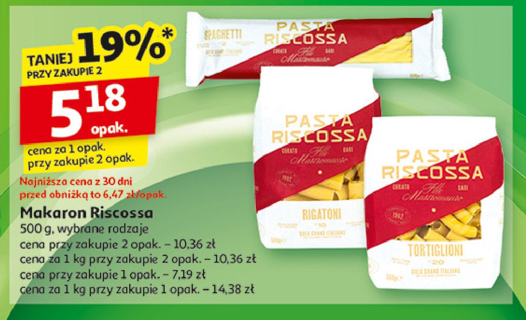 Makaron rigatoni Riscossa promocja