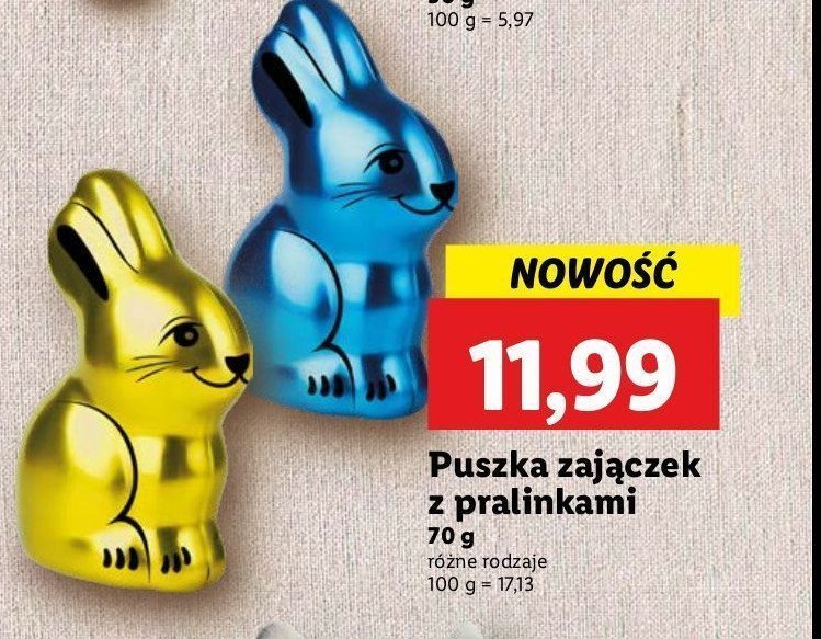 Zajączek z pralinkami puszka promocja