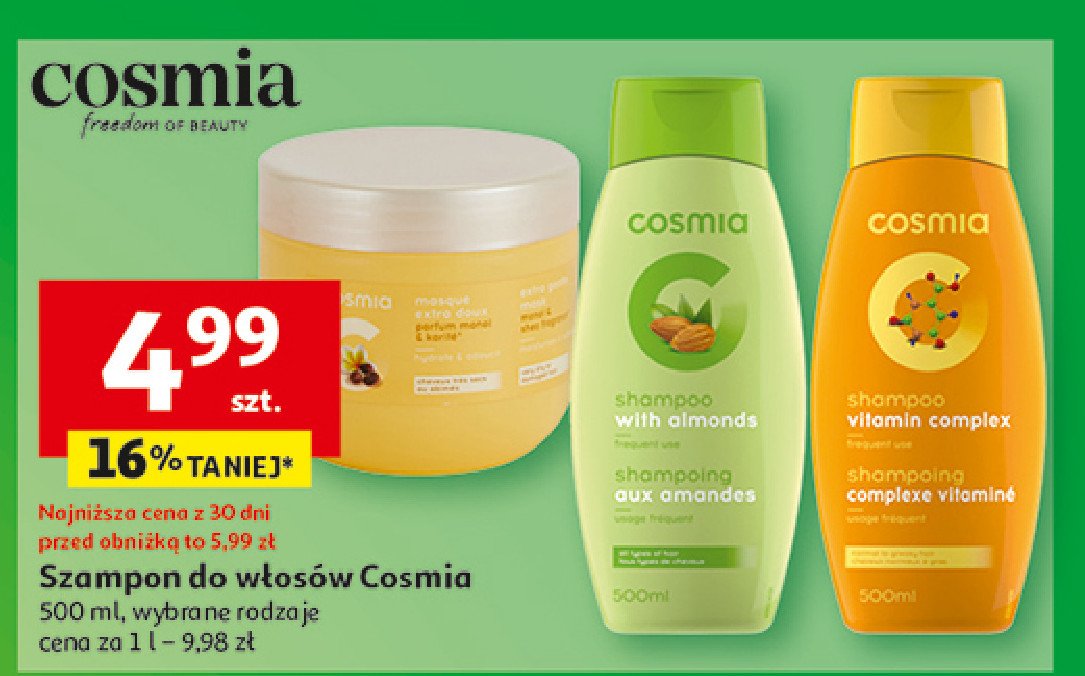 Szampon do włosów vitamin complex Cosmia promocja