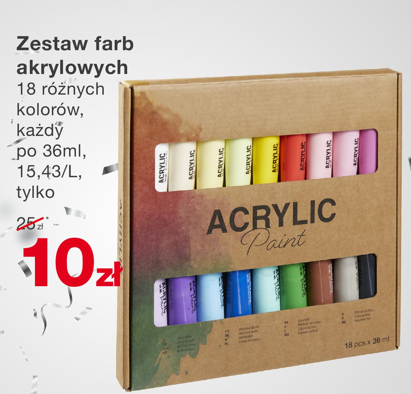 Farby akrylowe w tubce promocja w KiK