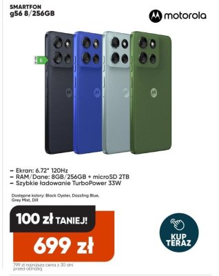 Smartfon g56 8/256GB promocja w Max Elektro