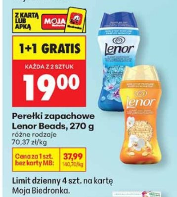 Perełki zapachowe Lenor Beads, 270 g, różne rodzaje promocja w Biedronka