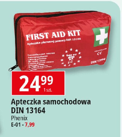 Apteczka samochodowa din13164 Phenix promocja w Leclerc