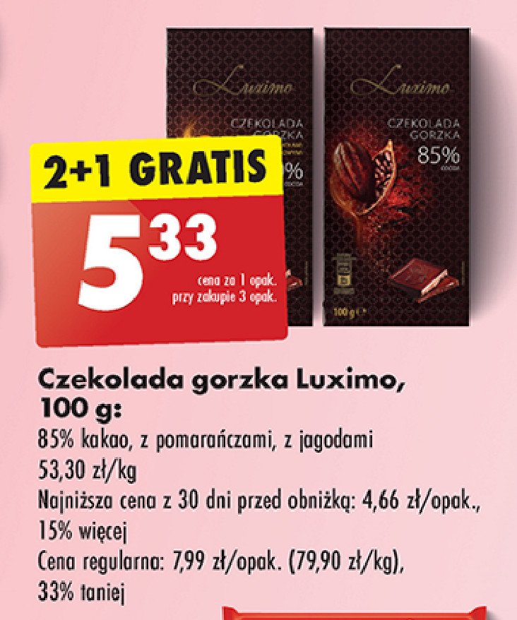 Czekolada z jagodami Luximo promocja