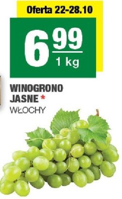 Winogrono jasne bezpestkowe Ryneczek lidla promocja w SPAR