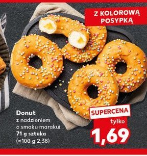 Donut z nadzieniem o smaku marakui promocja w Kaufland