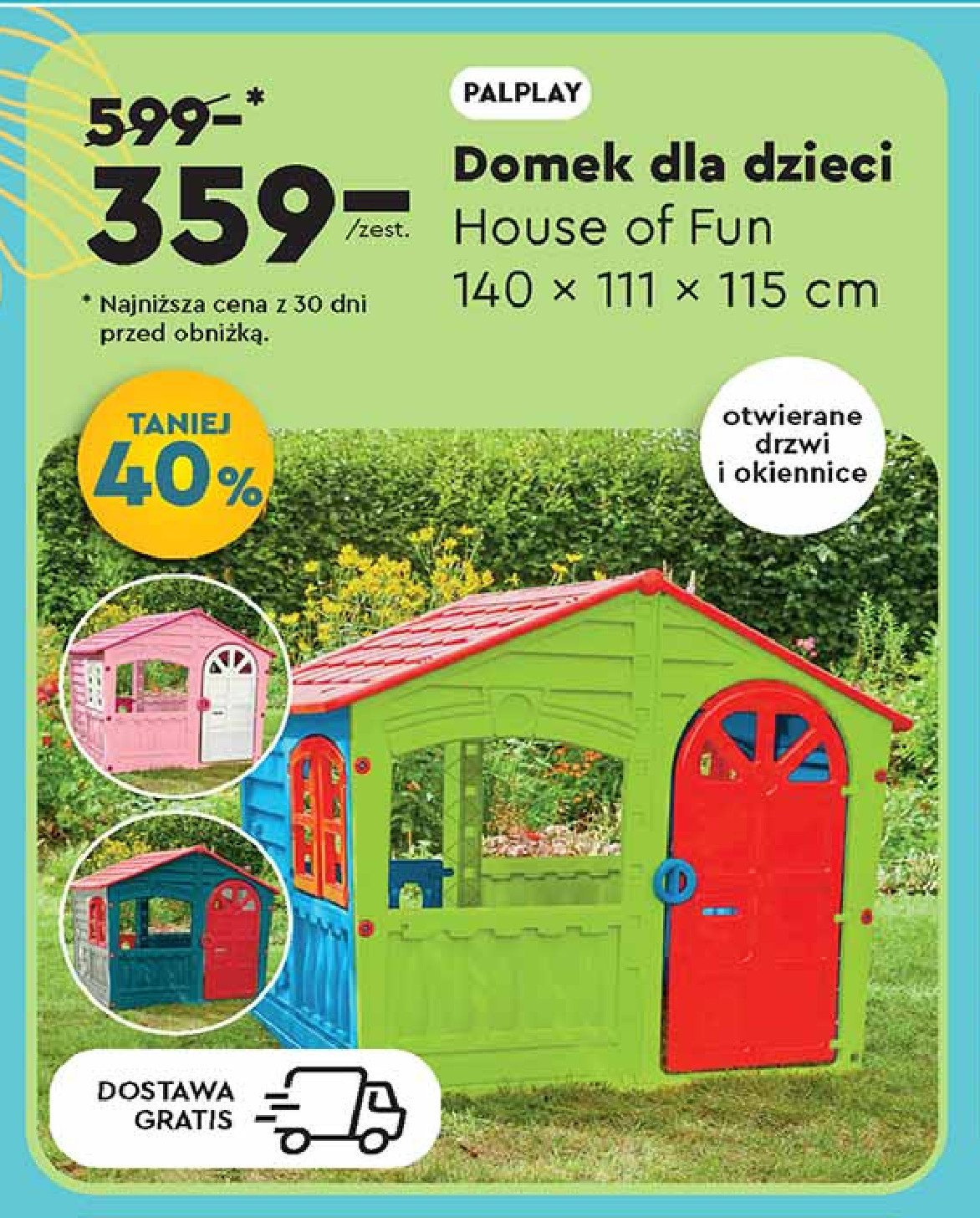 Domek house of fun 140 x 111 x 115 cm Palplay promocja
