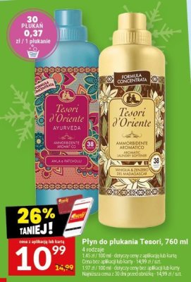 Płyn do płukania Tesori 760 ml promocja w Twój Market