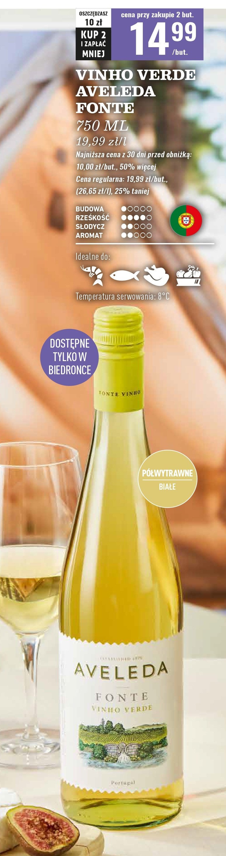 Wino AVELEDA FONTE WINHO VERDE promocja
