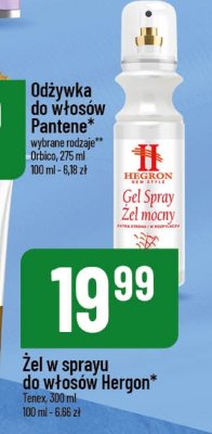 Żel w sprayu do włosów Hergon promocja w POLOmarket