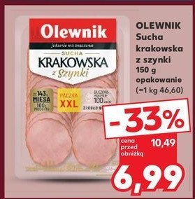 Kiełbasa krakowska sucha z szynki Olewnik promocja