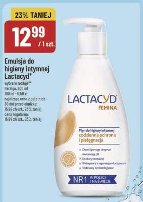 Emulsja do higieny intymnej wybrane rodzaje Lactacyd promocja w POLOmarket