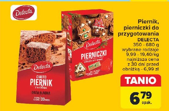 Ciasto piernik korzenny z miodem Delecta promocja