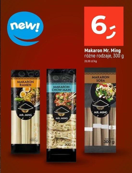 Makaron ramen Mr. ming promocja w Dealz