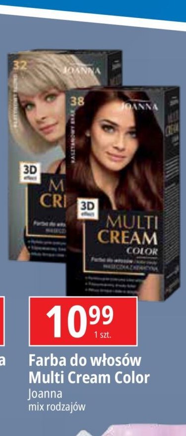 Farba do w艂os贸w 38 kasztanowy br膮z Joanna multi cream color promocja