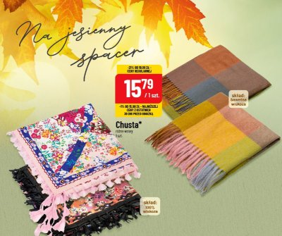 Chusta 100% wiskoza, różne wzory promocja w POLOmarket