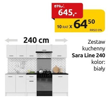 Zestaw kuchenny Sara Line 240 kolor: biały promocja w Black Red White