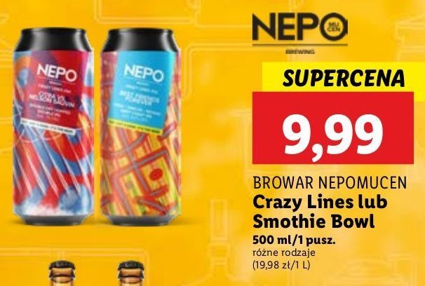 Piwo Nepo crazy lines promocja