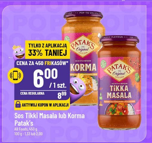 Sos tikka masala Patak's promocja w POLOmarket