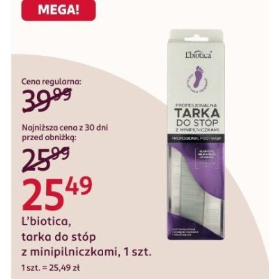 Tarka do stóp z minipilniczkami, 1 szt. promocja w Rossmann