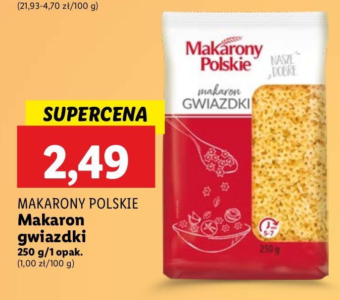 Makaron gwiazdki Makarony polskie promocja w Lidl