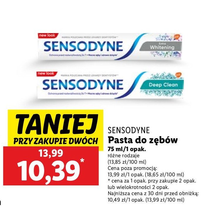 Pasta do zębów Sensodyne deep clean promocja w Lidl