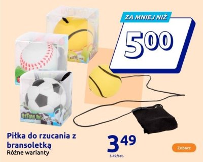 Piłka do rzucania z bransoletką - różne warianty promocja w Action