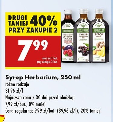 Syrop z imbiru Herbarium promocja w Biedronka