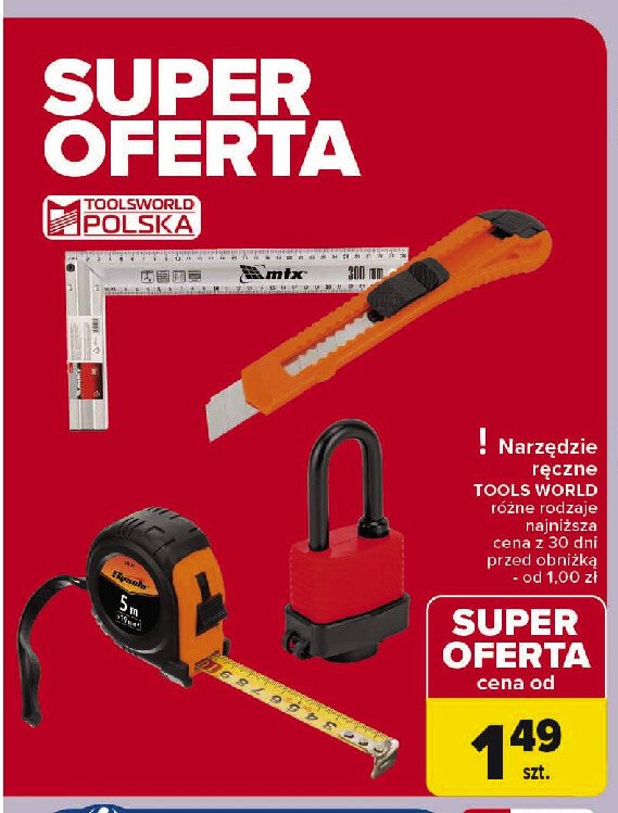 Kątownik stolarski Tools world promocja