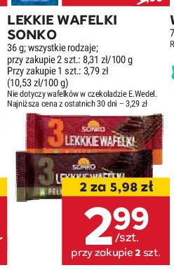 Wafelki 3 ziarna Sonko lekkkie wafelki promocja