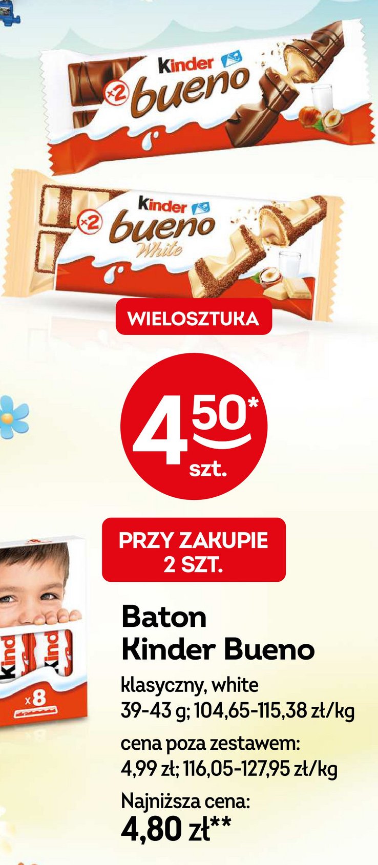 Baton Kinder Bueno white promocja w Żabka
