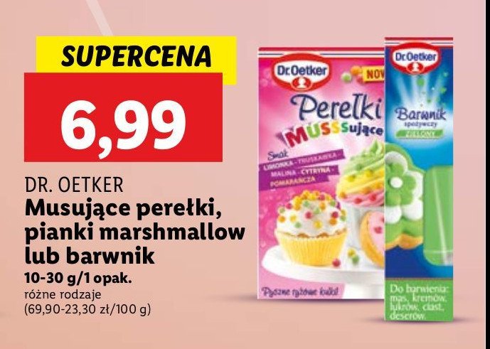 Perełki mussujące Dr. oetker promocja