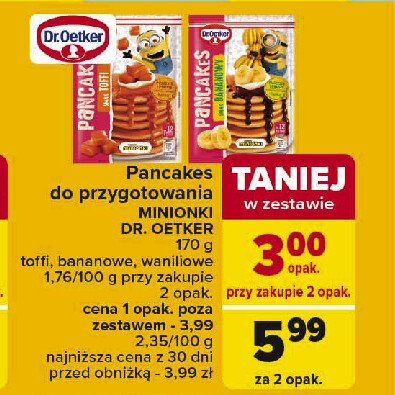 Mieszanka bananowa Dr. oetker pancakes promocja