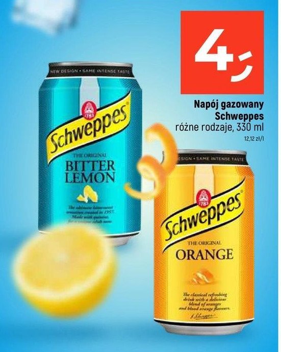 Napój bitter lemon Schweppes promocja