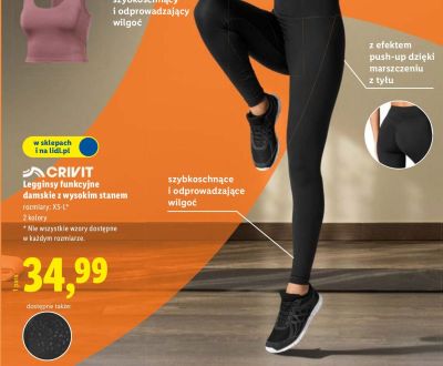 Legginsy funkcyjne damskie z wysokim stanem  promocja w Lidl